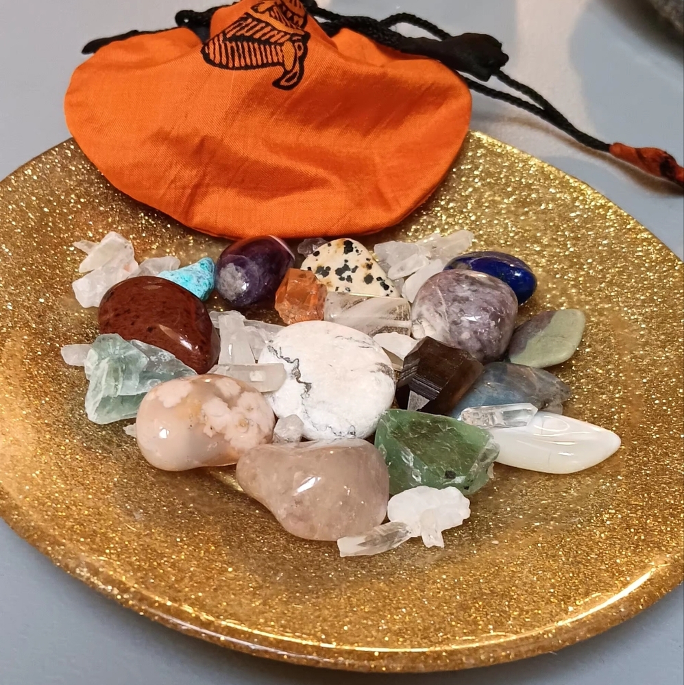 9 Assorted Crystals  Pouch